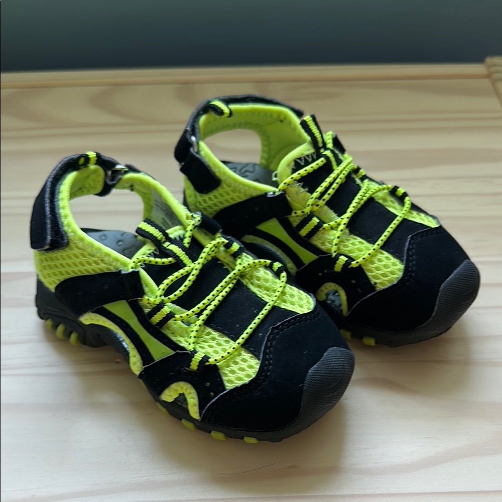 Kids Black and Yellow Athletic Shoes